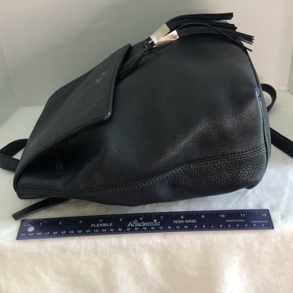 KATE SPADE New York Black Leather Backpack Purse Gold Hardware Logo Classic - Picture 16 of 16